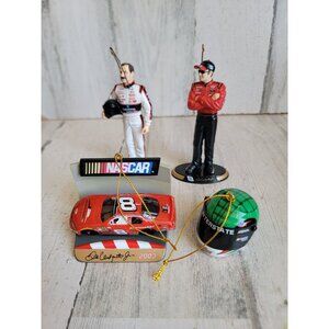 NASCAR Dale Earnhardt Jr variety ornament Xmas set racing helmet